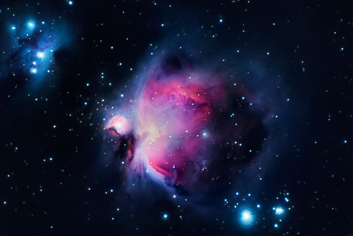 Orion Nebula (M42 - Messier 42). Туманность Ориона. Снимок сделан в Нерхе. Андалусия. Юг Испании. 